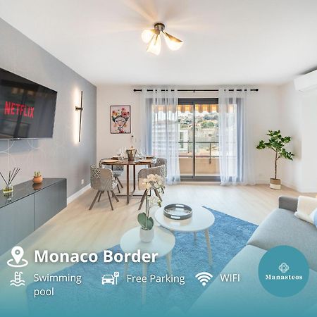 5mn Monaco - Vue mer - Parking - Piscine - BB Apartment Beausoleil Luaran gambar