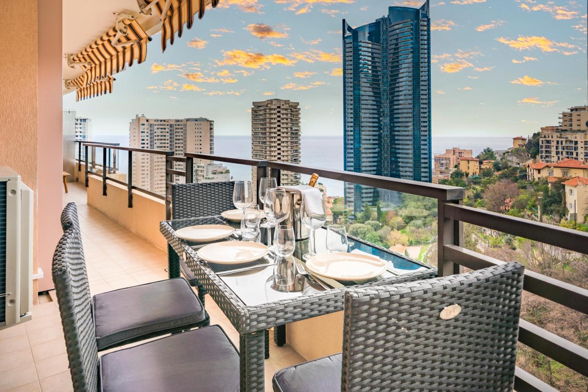 5mn Monaco - Vue mer - Parking - Piscine - BB Apartment Beausoleil Luaran gambar